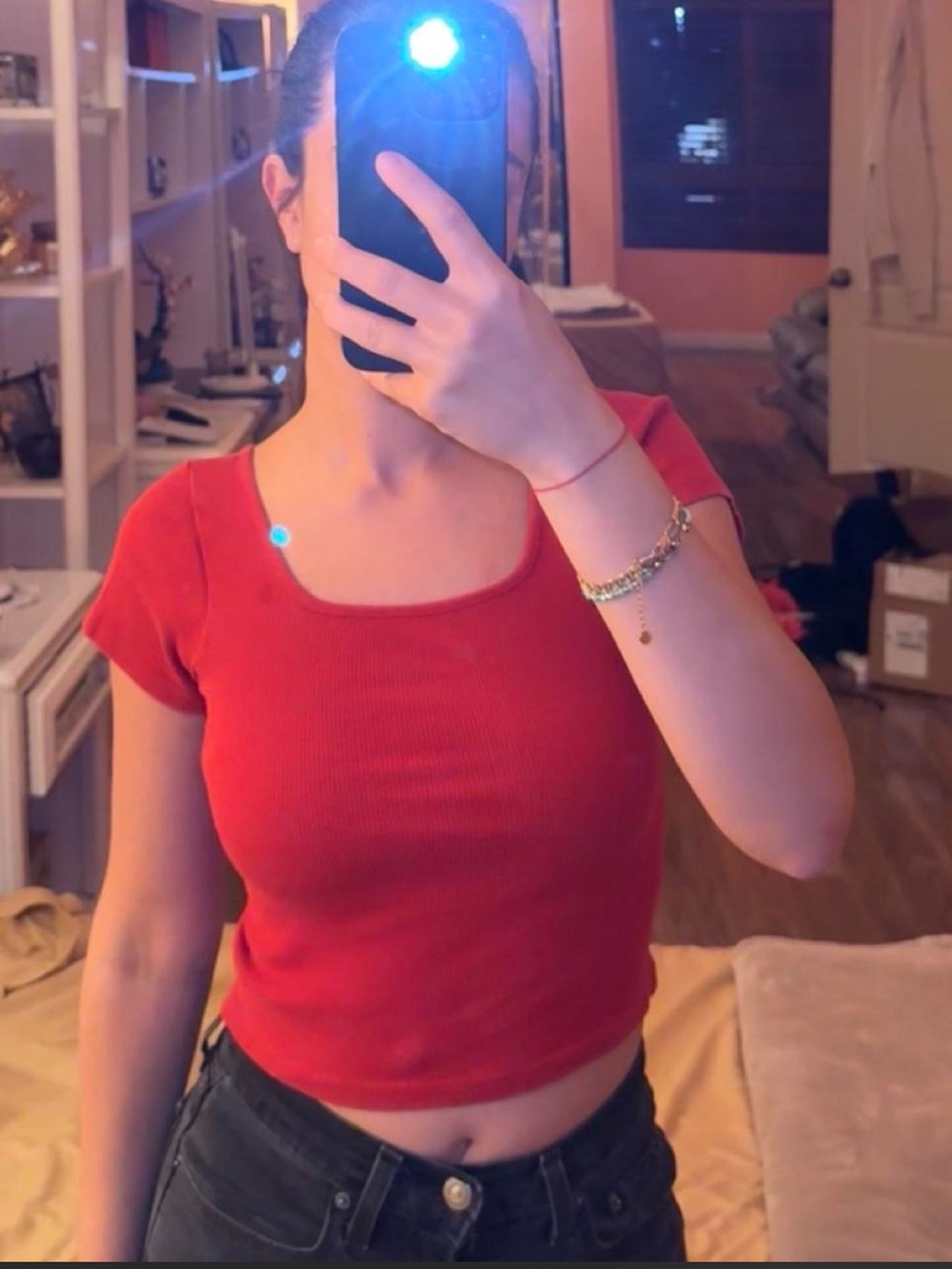 Brandy Melville Red Crop Top